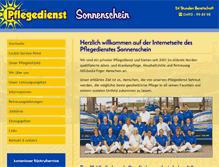 Tablet Screenshot of pflegedienst-sonnenschein.com